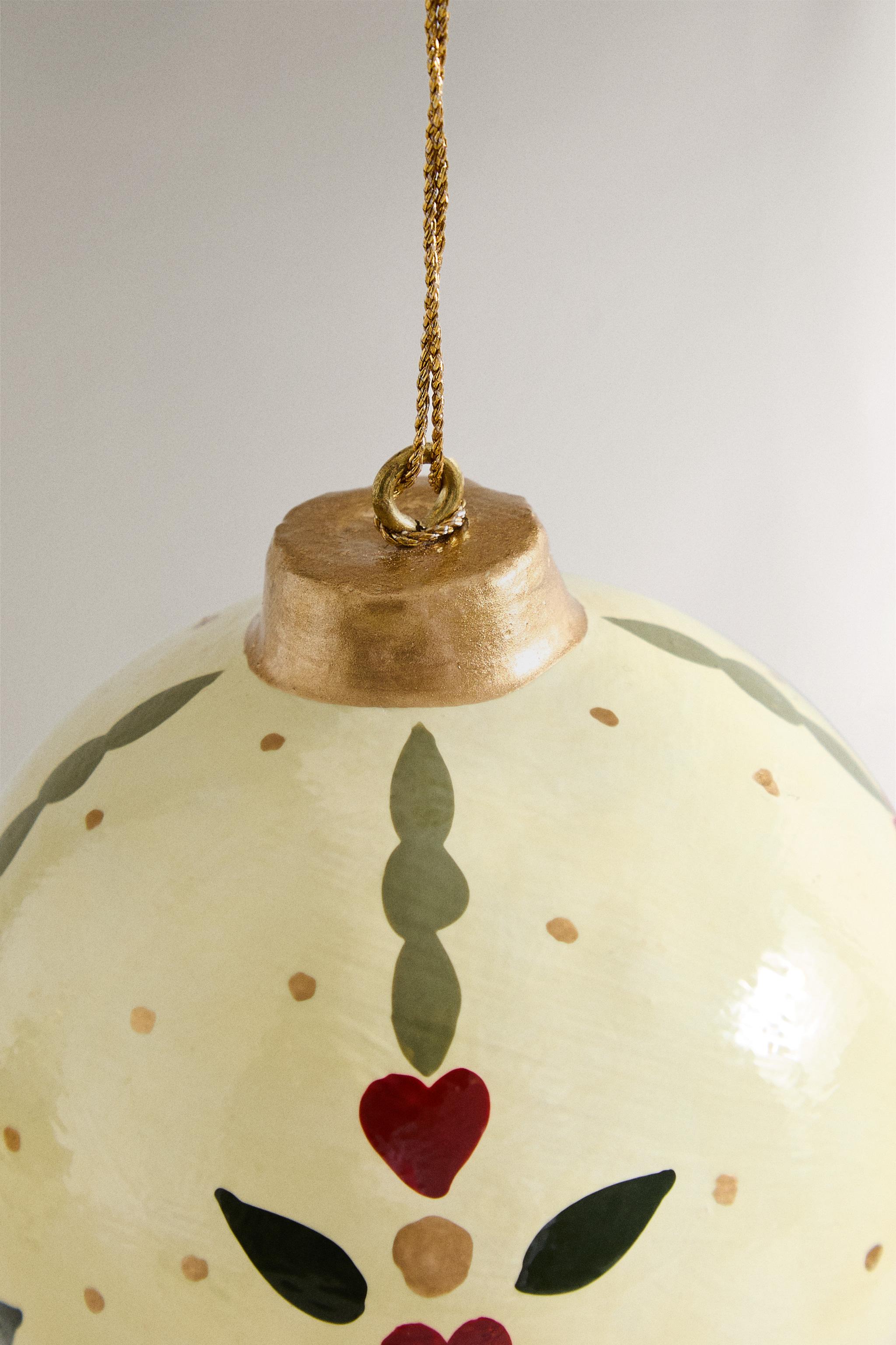 PAPIER-MÂCHÉ BALL CHRISTMAS TREE ORNAMENT